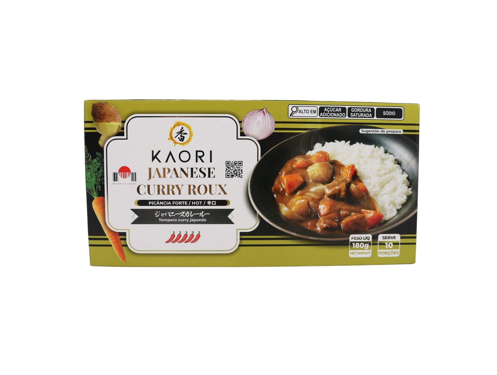 Kaori Curry Roux Karakuchi 180g : Amazon.com.br: Alimentos e Bebidas